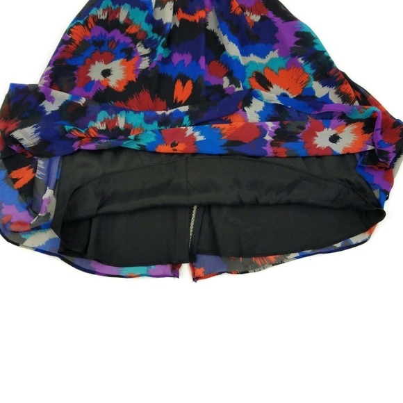 Free Generation Sleeveless Ruffle Collar Multicolor Swing Shirt/Blouse Womens M - Picture 2 of 5